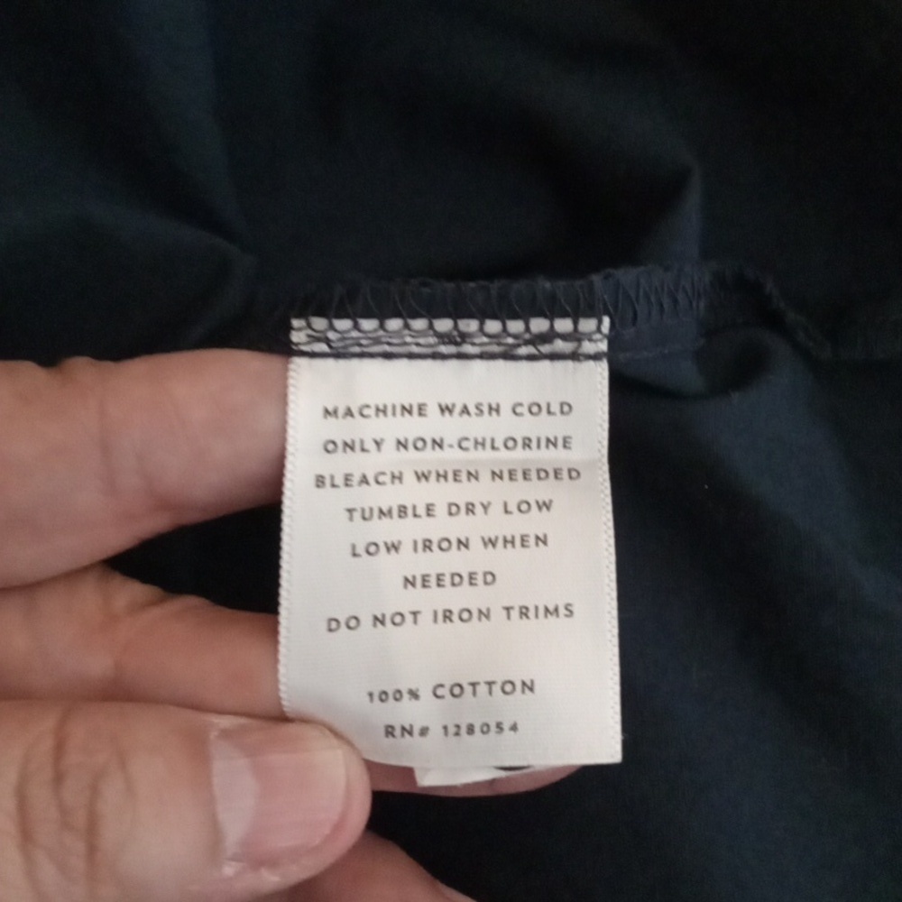 AYR Navy Cotton Half Button Down Tunic Office Minimilist  Womens  Small - Picture 4 of 5